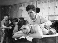 After the fight, the Horden Colliery training Gym, Sunderland, Tyne and Wear, 1964. Creator: Michael Walters