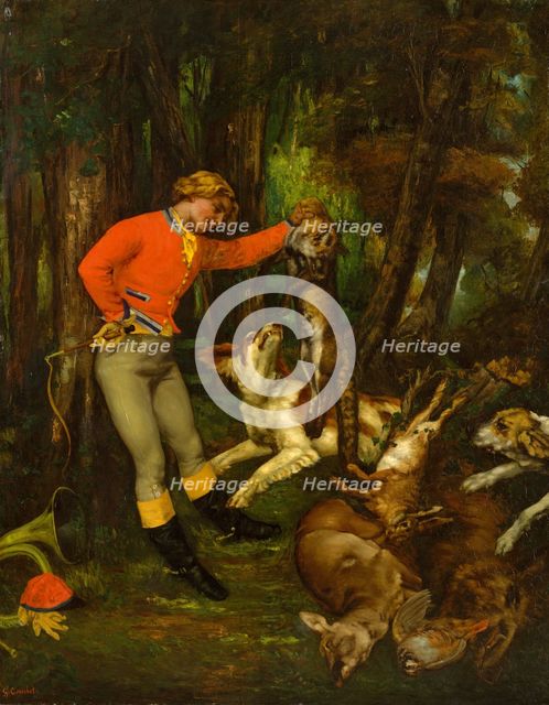 After the Hunt, ca. 1859. Creator: Gustave Courbet.