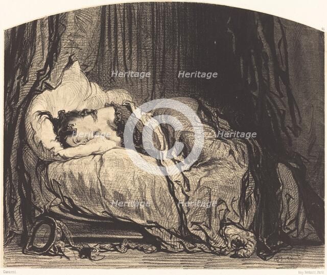 After the Pardon (Il lui sera beaucoup pardonne parce qu'elle a beaucoup danse), 1847/1856. Creator: Paul Gavarni.