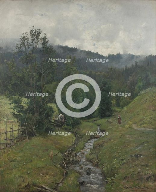 After the Rain, motif from Eidsvold, 1883. Creator: Gerhard Munthe.