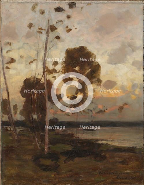 After the Sunset, Landscape from aland, 1886. Creator: Victor Westerholm.