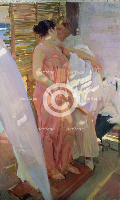  'After the swim' Oil, 1915 by Joaquin Sorolla.