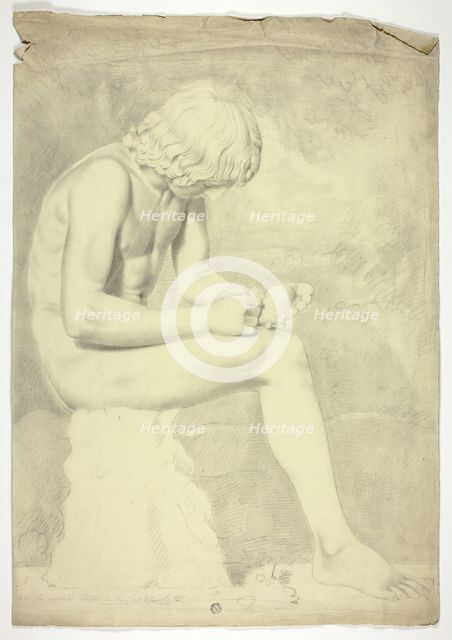 After the Spinario, 1775. Creator: John Downman.