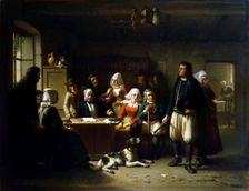 After the Unsealing of the Will 1869. Creator: Heuvel, Theodore Bernard de (1817-1906)