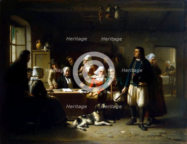 After the Unsealing of the Will', 1869. Creator: Heuvel, Theodore Bernard de (1817-1906).