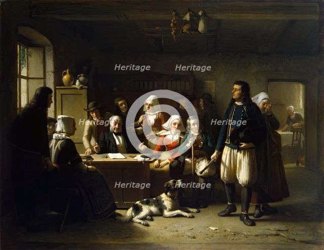 After the Unsealing of the Will, 1869. Creator: Theodore Bernard De Heuvel.
