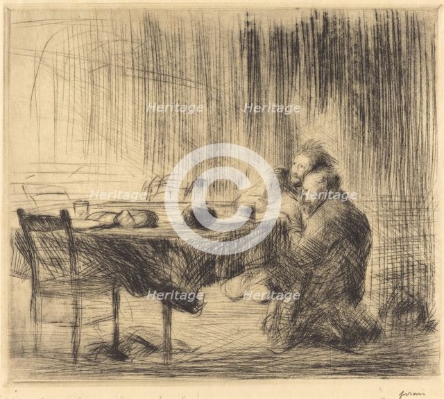 After the Vision (second plate), 1902/1907. Creator: Jean Louis Forain.