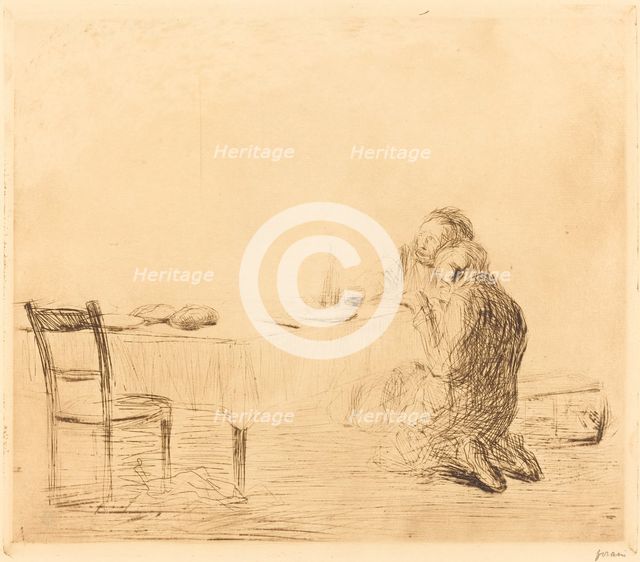 After the Vision (second plate), 1902/1907. Creator: Jean Louis Forain.