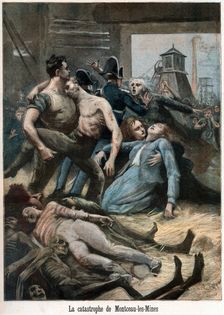 Aftermath of a mining accident, Montceau-les-Mines, France, 1895. Creator: Unknown