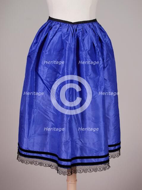 Afternoon apron, American, ca. 1865. Creator: Unknown.