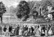 Afternoon concert in the park of the Vienna Exhibition, 1873. Creator: Unknown