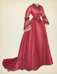 Afternoon Dress, 1935/1942. Creator: Mina Lowry