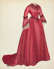 Afternoon Dress, 1935/1942. Creator: Mina Lowry