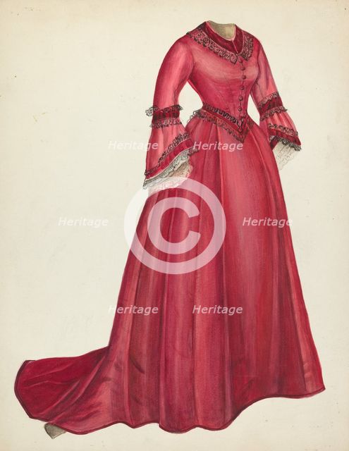 Afternoon Dress, 1935/1942. Creator: Mina Lowry.