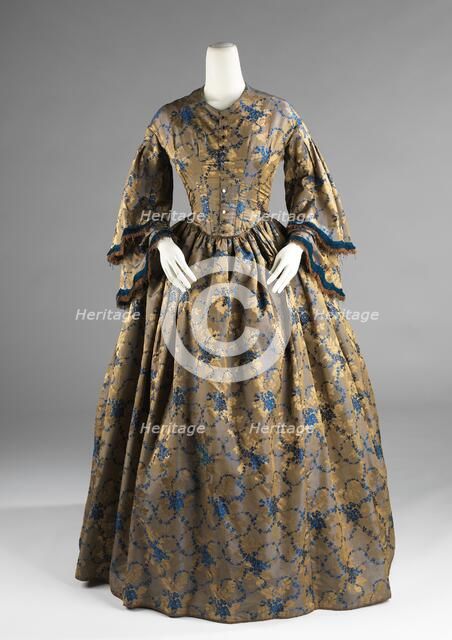 Afternoon dress, American, 1850-55. Creator: Unknown.