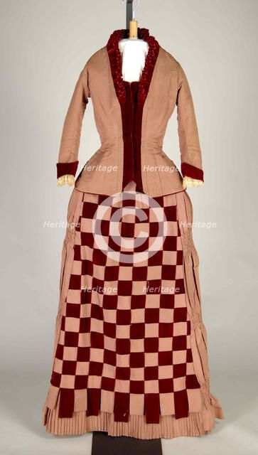 Afternoon dress, American, 1883-85. Creator: Unknown.