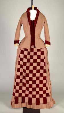 Afternoon dress, American, 1883-85. Creator: Unknown