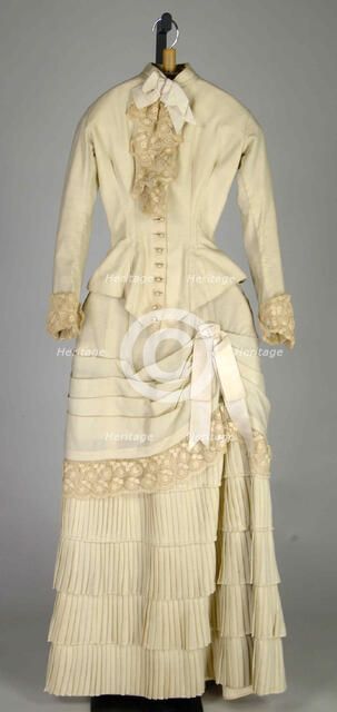 Afternoon dress, American, 1883. Creator: Unknown.