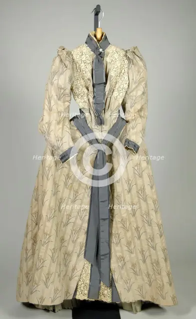 Afternoon dress, American, 1885-90. Creator: Unknown.