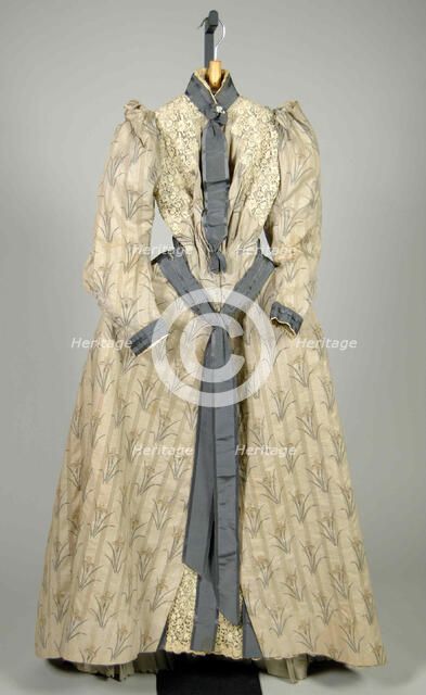 Afternoon dress, American, 1885-90. Creator: Unknown.