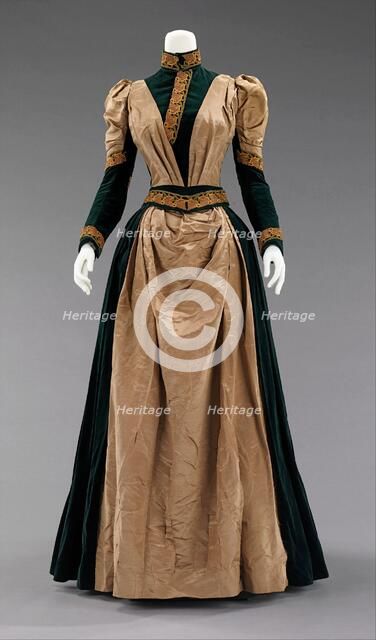 Afternoon dress, American, 1885. Creator: Unknown.