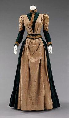 Afternoon dress, American, 1885. Creator: Unknown
