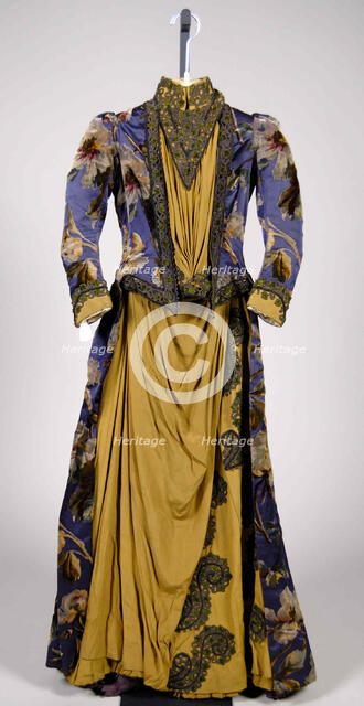 Afternoon dress, American, 1887-89. Creator: Unknown.