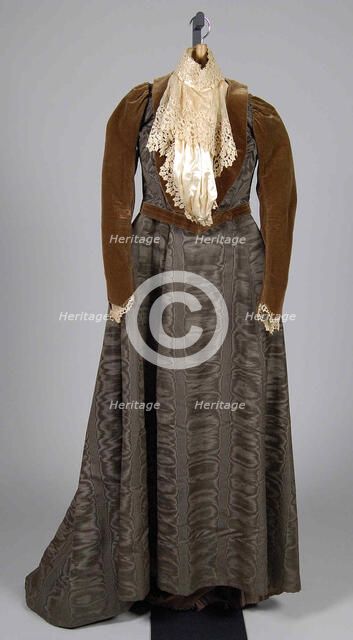Afternoon dress, American, 1890-93. Creator: Unknown.