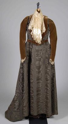 Afternoon dress, American, 1890-93. Creator: Unknown