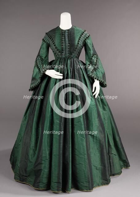 Afternoon dress, American, ca. 1855. Creator: Unknown.