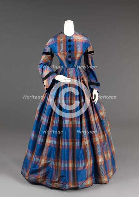 Afternoon dress, American, ca. 1855. Creator: Unknown.