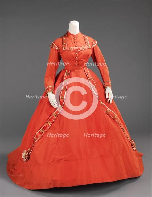 Afternoon dress, American, ca. 1865. Creator: Unknown.