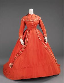 Afternoon dress, American, ca. 1865. Creator: Unknown