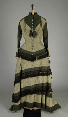 Afternoon dress, American, ca. 1880. Creator: Unknown