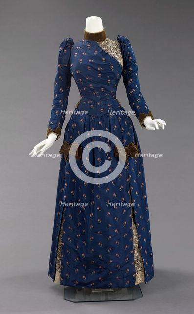 Afternoon dress, American, ca. 1888. Creator: Unknown.