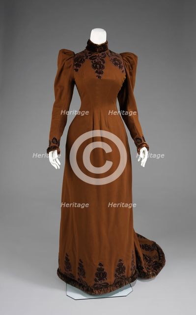 Afternoon dress, American, ca. 1892. Creator: Unknown.