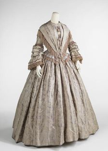 Afternoon dress, British, ca. 1848. Creator: Unknown