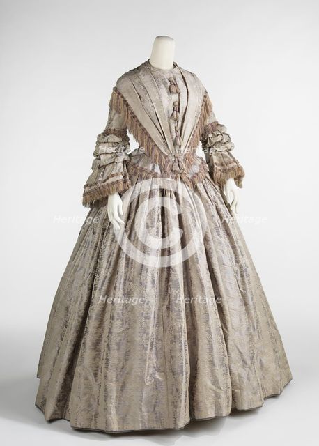Afternoon dress, British, ca. 1848. Creator: Unknown.