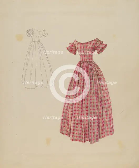Afternoon Dress, c. 1937. Creator: Ray Price.