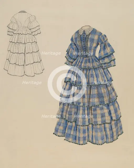 Afternoon Dress, c. 1937. Creator: Ray Price.