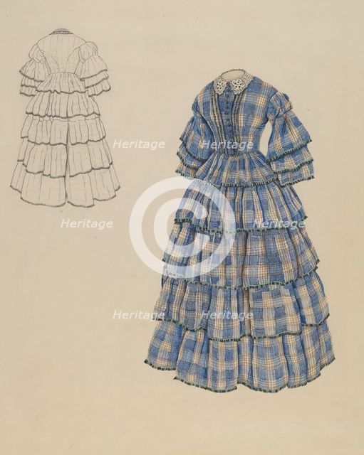 Afternoon Dress, c. 1937. Creator: Ray Price.
