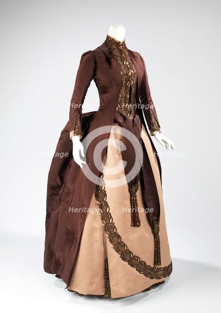 Afternoon dress, French, 1888. Creators: House of Worth, Charles Frederick Worth.