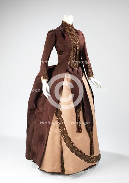 Afternoon dress, French, 1888. Creators: House of Worth, Charles Frederick Worth.