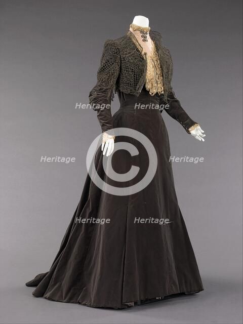 Afternoon dress, French, 1889. Creators: House of Worth, Charles Frederick Worth.