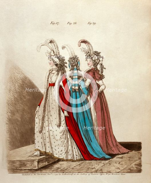 Afternoon dresses, 1795. Creator: Niklaus von Heideloff.