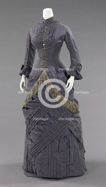 Afternoon ensemble, American, 1878-82. Creator: Unknown.