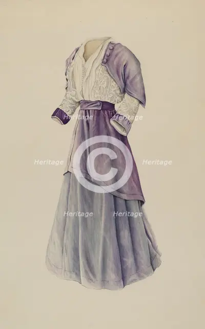 Afternoon Gown, c. 1936. Creator: Ray Price.