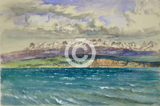 Afternoon in Spring, with south Wind, at Neuchatel, 30 April 1869. Artist: John Ruskin.