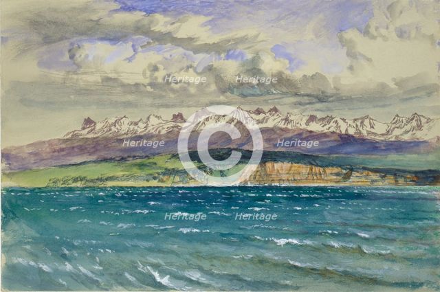 Afternoon in Spring, with south Wind, at Neuchatel, 30 April 1869. Artist: John Ruskin.