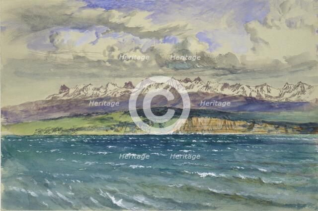 Afternoon in Spring, with south Wind, at Neuchatel, 30 April 1869. Artist: John Ruskin.